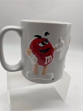 M&M'S White Ceramic Mug with Red M&M Character Raised Design